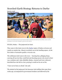 Scorched-Earth Strategy Returns to Darfur