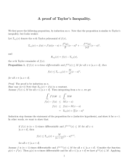 A proof of Taylor`s Inequality.