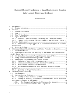 Rational Choice Foundations of Equal Protection in