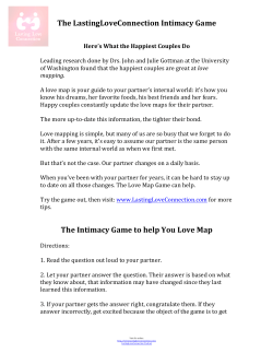 The$LastingLoveConnection$Intimacy$Game
