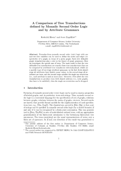 A Comparison of Tree Transductions de ned by Monadic