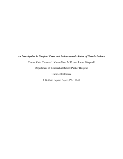 An Investigation in Surgical Cases and Socioeconomic Status of