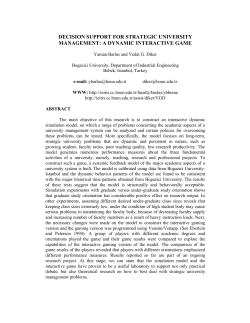 decision support for strategic university management: a dynamic
