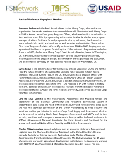 speaker_bios - Food Security and Nutrition Network