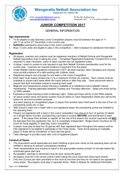 click here to Junior Competition General Information Pack