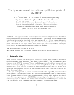 The dynamics around the collinear equilibrium points