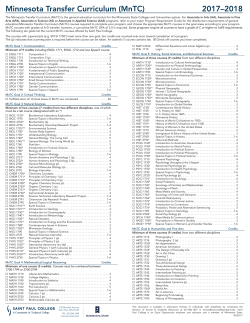 Minnesota Transfer Curriculum (MnTC)