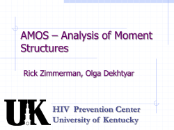 AMOS –Analysis of Moment Structures