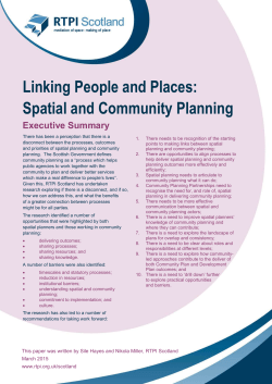Linking People and Places - Royal Town Planning Institute