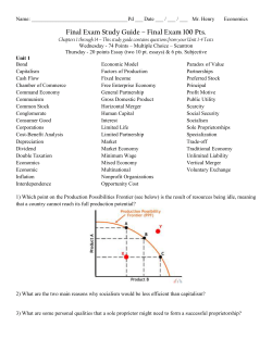 Final Exam Study Guide