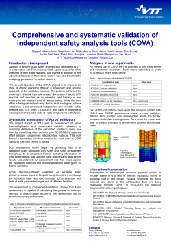 Systematic assessment of Apros` validation - safir2018