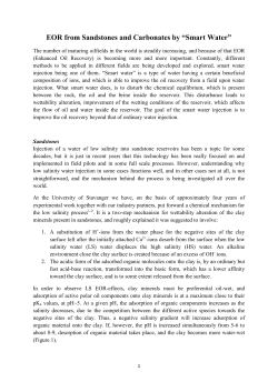 EOR from Sandstones and Carbonates by &ldquo;Smart Water&rdquo;