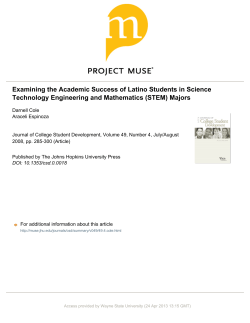 Examining the Academic Success of Latino Students in Science