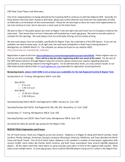 ODP State Team Players and Alternates