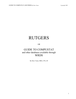 Accessing the Wharton Wrds Database