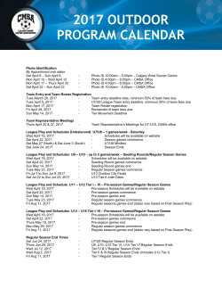 2017 outdoor program calendar
