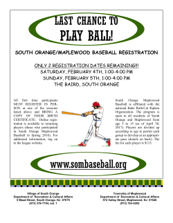 PLAY BALL! - South Orange Maplewood School District