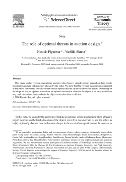 The role of optimal threats in auction design