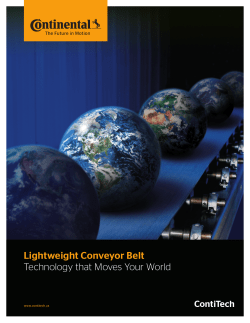 Lightweight Conveyor Belt Technology that Moves Your