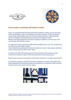 How to make a round shape with tapestry crochet