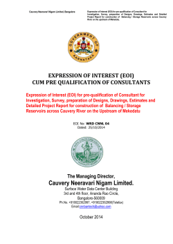 Expression of Interest (EOI)