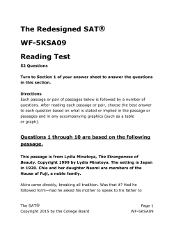 SAT Practice Test 1 Reading Test for Assistive Technology