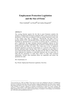 Employment Protection Legislation and the Size of Firms