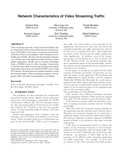 Network Characteristics of Video Streaming Traffic