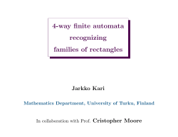4-way finite automata recognizing families of rectangles