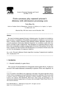 Finite automata play repeated prisoner`s dilemma - Teck