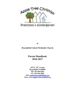 Parent Handbook 2016-2017 - Background Checks for Employment