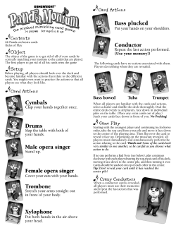 Card Actions Card Actions Game Play Object Setup Contents Crazy