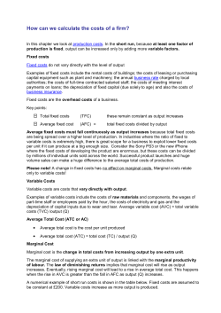 How can we calculate the costs of a firm?