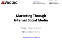 Marketing Through Internet Social Media 11/2010