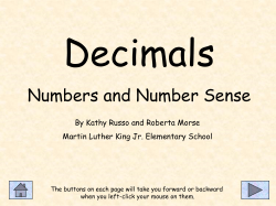Decimals:A Place Value Approach.