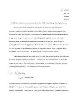 Colin McKellar MET 215 Midterm 10/27/10 The Effects of
