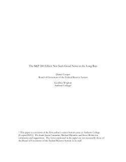 The behavior of the stock prices of firms added to the Standard and