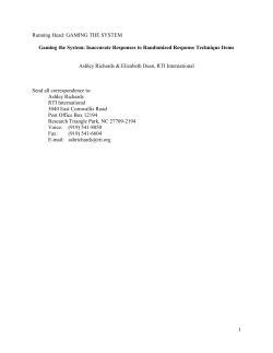 Inaccurate Responses to Randomized Response