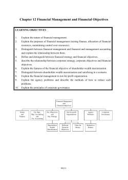 Chapter 1 Financial Management and Financial Objectives