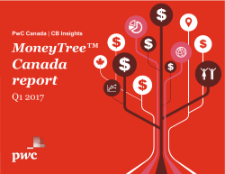 MoneyTree&trade; Canada report Q1 2017