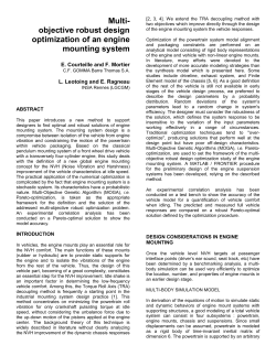 Multi-objective robust design optimization of an engine