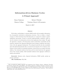 Information Driven Business Cycles