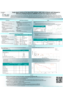 Single-Agent Activity of the Novel KSP Inhibitor ARRY