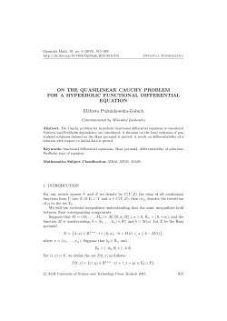 On the quasilinear Cauchy problem for a hyperbolic functional