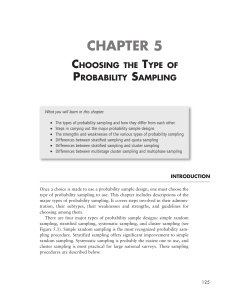 Chapter 5 Choosing the Type of Probability Sampling