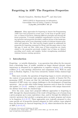 Forgetting in ASP: The Forgotten Properties