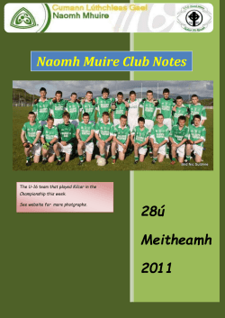 Naomh Muire Club Notes