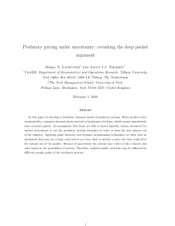 Predatory pricing under uncertainty