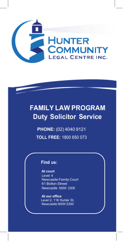 Family Law Duty Service Brochure