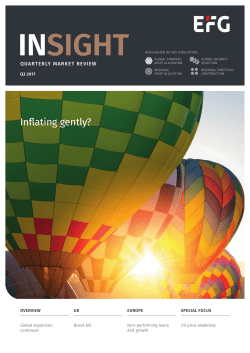 Inflating gently? - EFG International